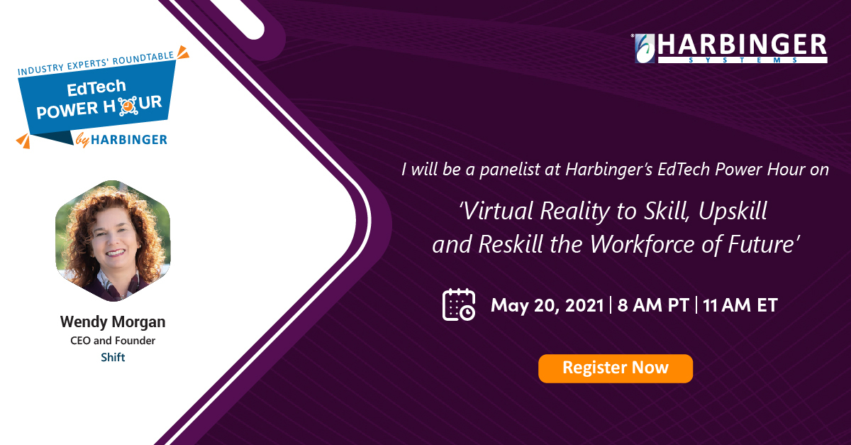 If you're looking to learn how VR can help upskill and reskill the workforce of today, tune into this panel discussion tomorrow morning!
#learning #WorkforceWednesday #edtech #shiftbias
