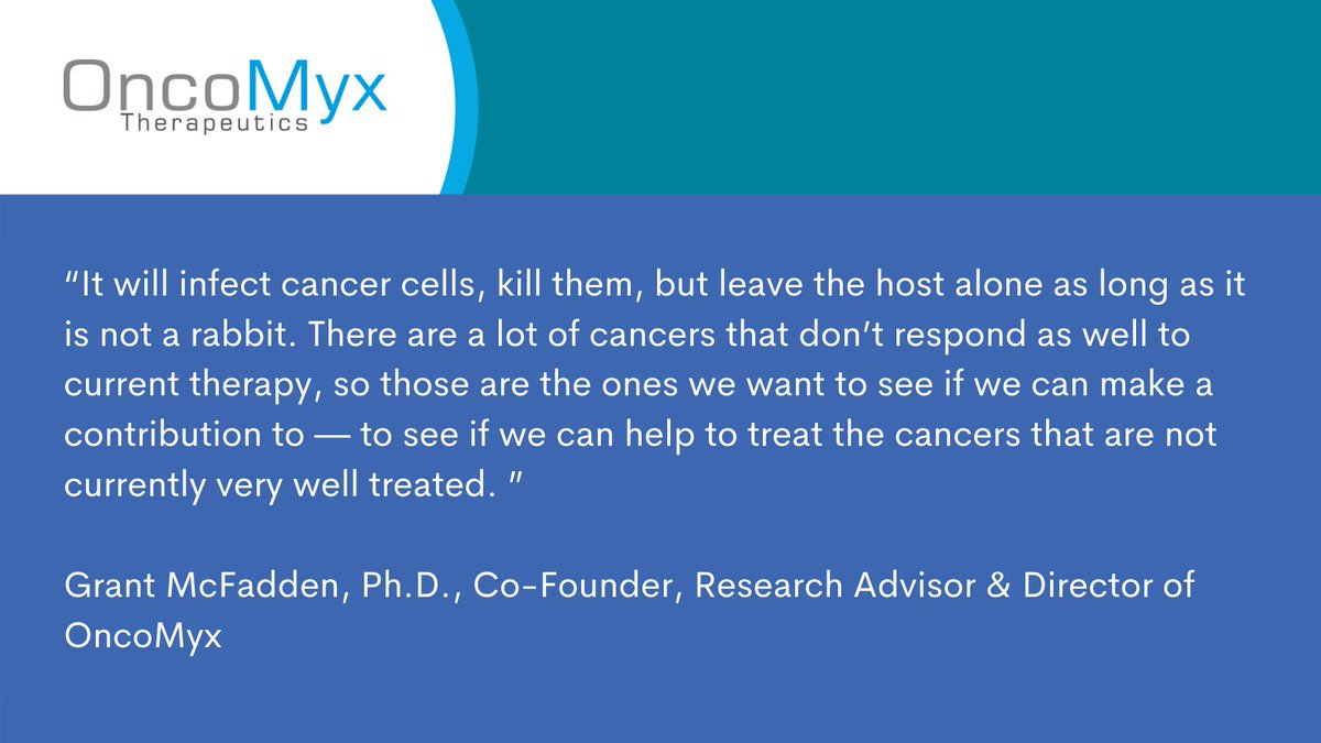 OncoMyx (@oncomyx) on Twitter photo .<a href="/andyreports/">Andy Hirschfeld</a> of <a href="/ozy/">OZY</a> interviews our cofounder <a href="/grantmcf_grant/">Grant McFadden</a> on how the #myxoma virus may be effective against a broad range of #cancers
ozy.com/around-the-wor…
#oncology #cancer #tumors #immunotherapy #viral .<a href="/andyreports/">Andy Hirschfeld</a> of <a href="/ozy/">OZY</a> interviews our cofounder <a href="/grantmcf_grant/">Grant McFadden</a> on how the #myxoma virus may be effective against a broad range of #cancers
ozy.com/around-the-wor…
#oncology #cancer #tumors #immunotherapy #viral
