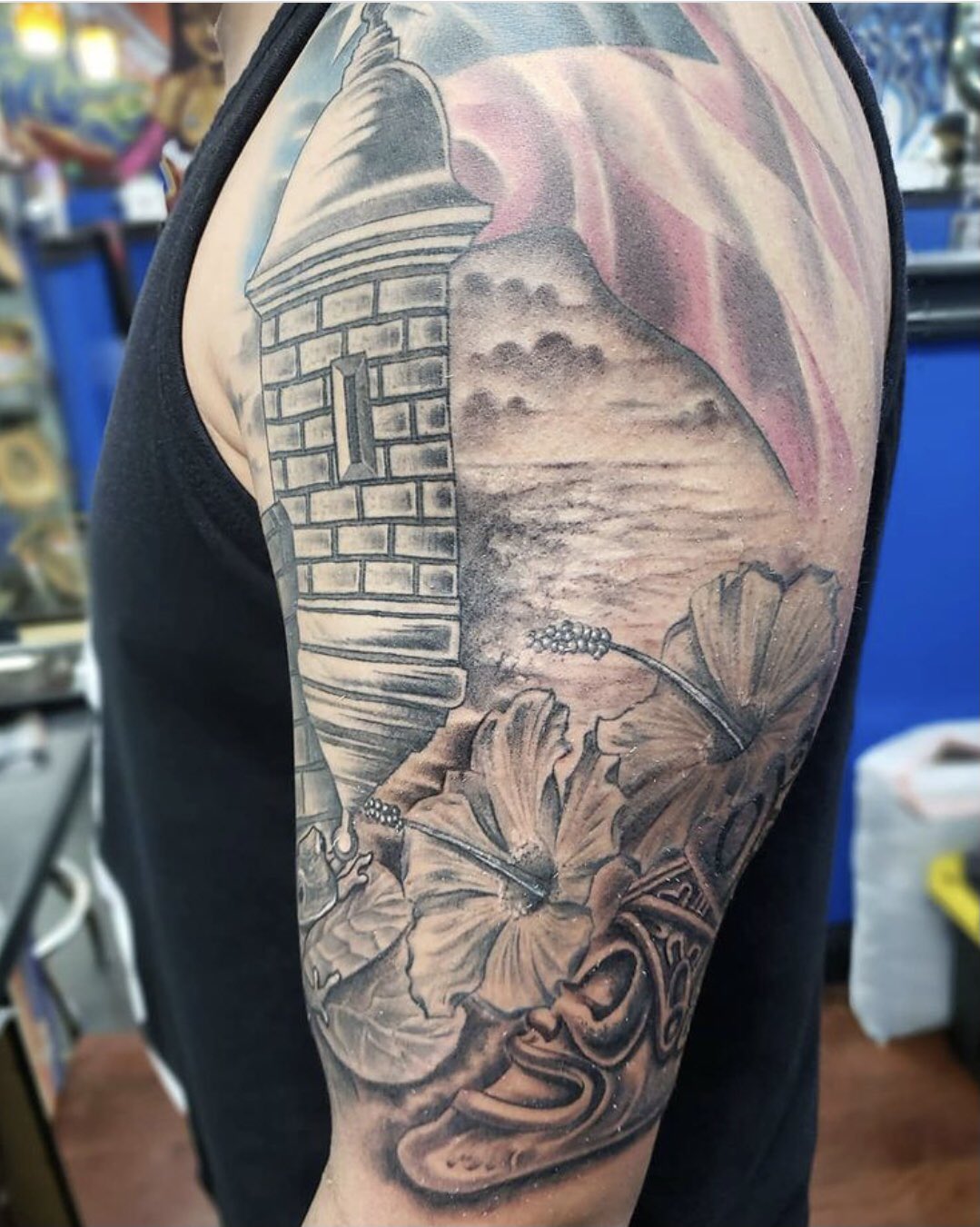 Puerto Rico Tattoo  Half sleeve tattoo Half sleeve tattoos designs  Sleeve tattoos