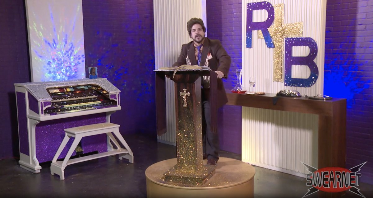RevRickyBrown's tweet photo. What is God telling us? Ricky Brown don't know! But He leads us not into temptation, like doing bank robberies and shit!

Watch now at https://t.co/nSgmaGCW27 and the TPB/SwearNet app 🙏 https://t.co/yVRrF1m1Zq