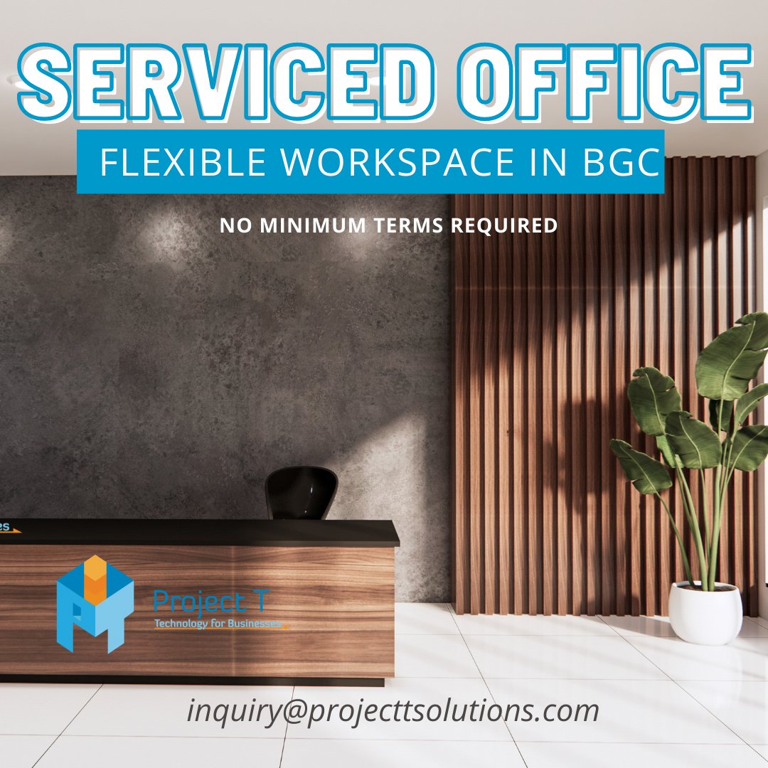 projtsolutions's tweet image. Located in #BGC, within the Bonifacio Stopover Corporate Center, let us be YOUR top choice when it comes to your #servicedoffice needs.
buff.ly/2U81kmW
#FlexibleWorkspace #FlexSpace #ServicedOffice #Office #WorkSpace #SharedSpace #Coworking #OfficeSpace #ProjectT