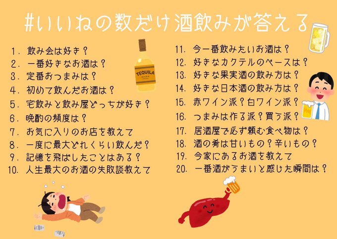 酒飲みのtwitterイラスト検索結果 古い順