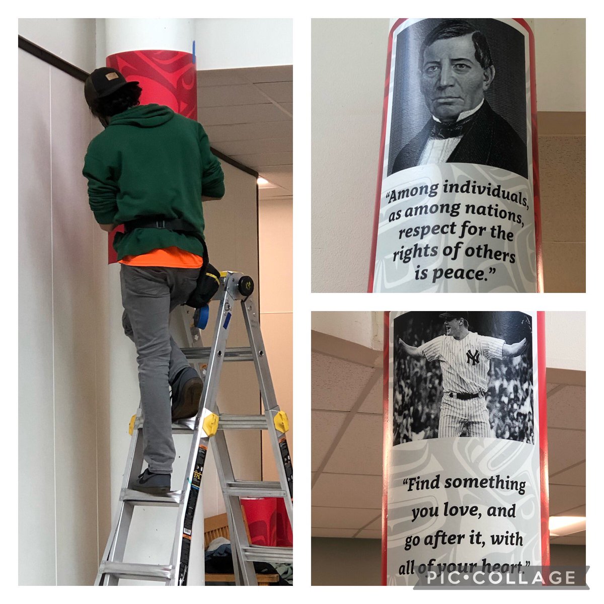 Inspiration and colour for the pillars. Another beautiful job by Infinity Images! #grmstbirds #infinityimages