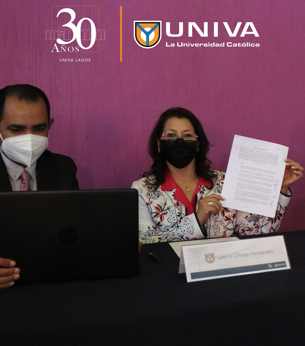 SistemaUNIVA's tweet photo. Se llevó a cabo la Firma del convenio Internacional entre Equilibrium Grupo de Salud y Desarrollo ubicada en la Ciudad de Huancayo en Perú y #UNIVALagos México.
Con la participación de Directora la Mtra. Leticia Ortega Hernández y el CEO Giancarlo Magro de Equilibrium. https://t.co/lT1zggMZkB
