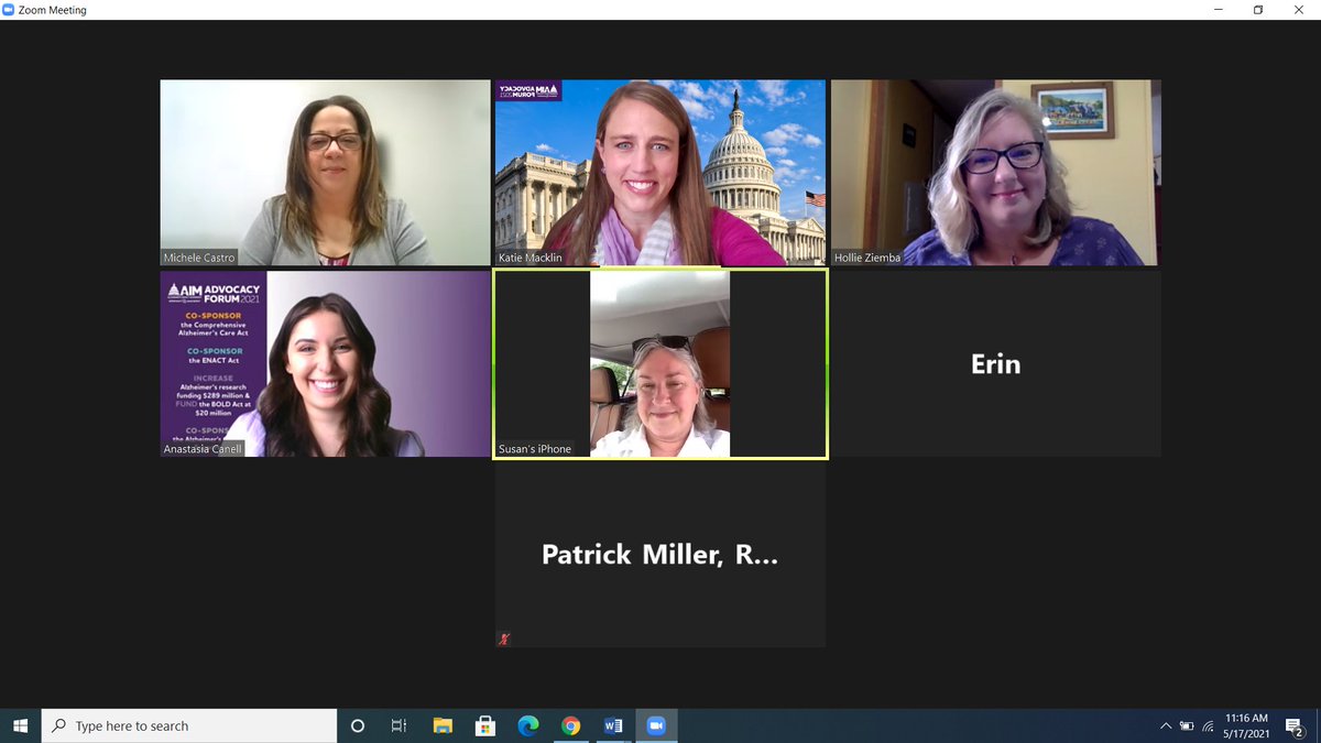 Pennsylvania advocates shared their stories and made important #ENDALZ asks to @RepSusanWild during the virtual #AlzForum. We appreciate the support of #AlzCareAct, #ENACTAct & #AlzCaregiver Act and funding for research activities at the @NIH & #BOLDAlzheimersAct implementation.