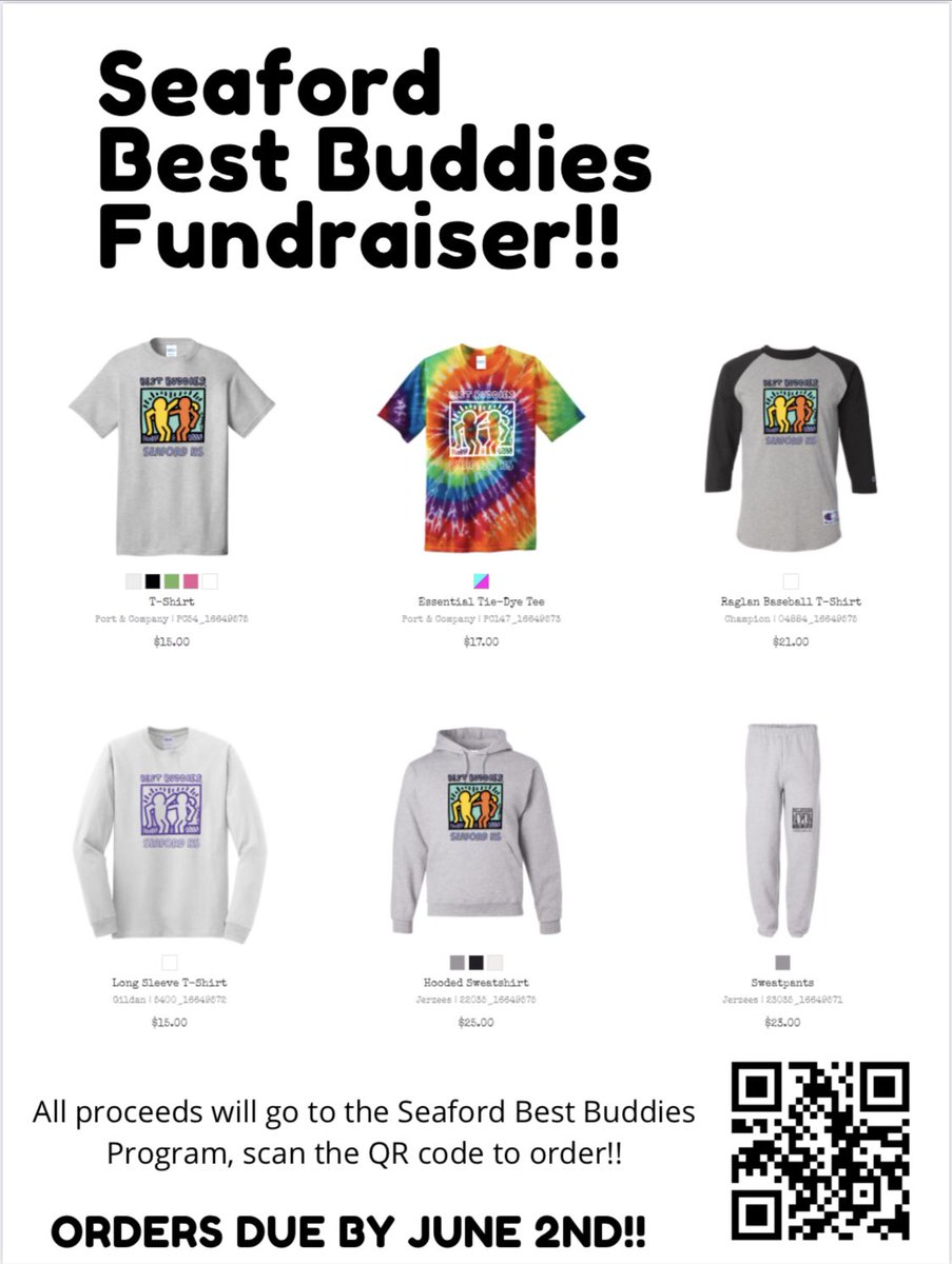 BEST BUDDIES APPAREL!!!!!!!!! 💚Place your orders by June 2!!!! 💚Thank you in advance for your support !!! 💚💚 customtshirtsny.com/seaford_best_b… <a href="/SeafordHSPride/">Seaford High School</a> <a href="/ccasertaSLP/">Mrs. Caserta</a> <a href="/SHSbestbuddies/">Seaford Best Buddies</a> <a href="/StevenAnusiak/">Steven Anusiak</a>