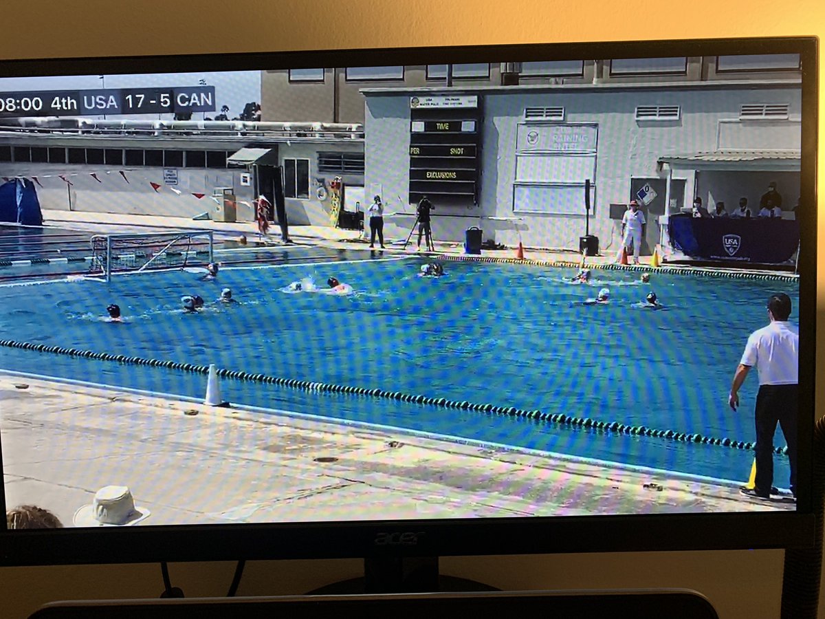 I see you <a href="/maggiesteffens/">Maggie Steffens</a> ! Thanks <a href="/USAWP/">USA Water Polo</a> for helping me cheer on <a href="/TeamUSA/">Team USA</a> from my WFH setup. Love to see these women in action again!
