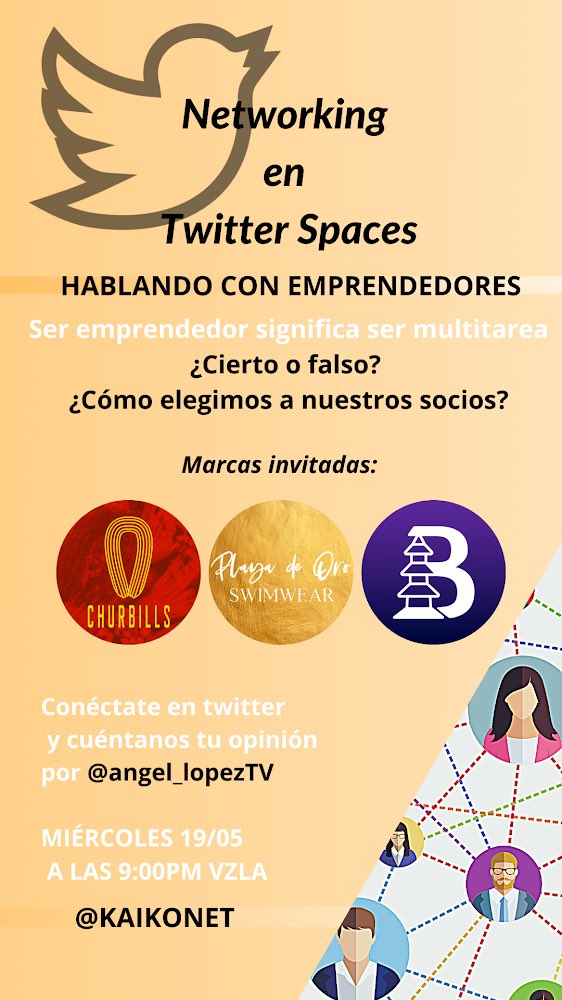 jozypeerez's tweet photo. Hoy a las 9:00 pm estaré hablando de emprendimiento con mis amigos @joseandrescoa y @churbillsve a través de Twitter Spaces por @Angel_LopezTv 

¡Acompáñanos y participa! https://t.co/7o0xu3e7KG
