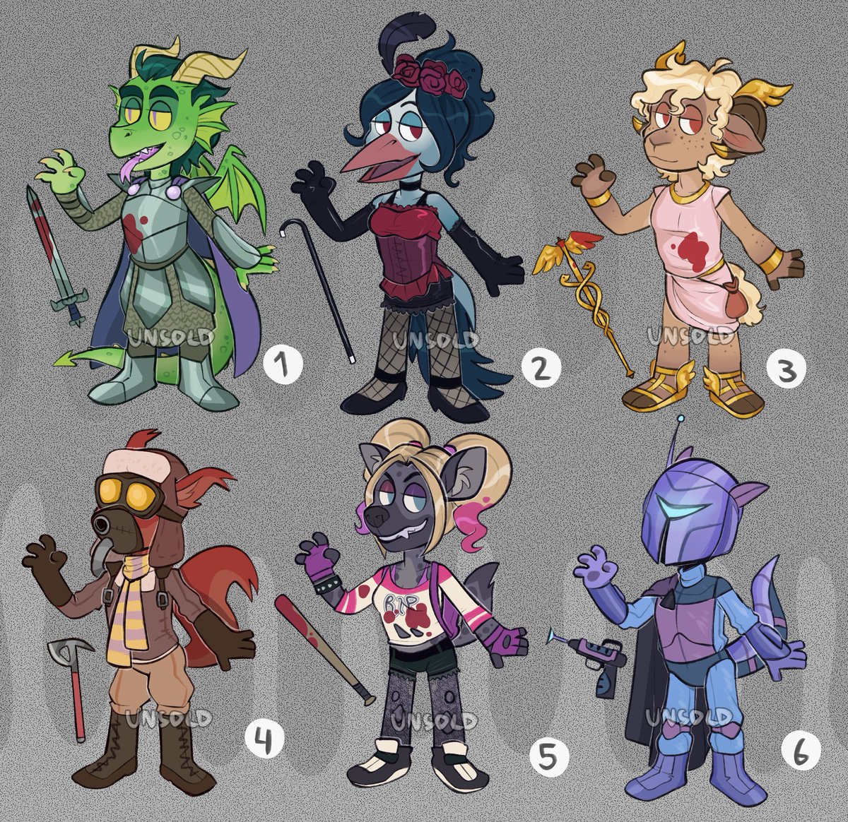 Slasher/Horror Adopts 🔪 Theyre $30 each via PayPal or Venmo, design changes are ok, and you get a transparent png file when you purchase! Comment or DM me to claim :)
RTs appreciated ✨