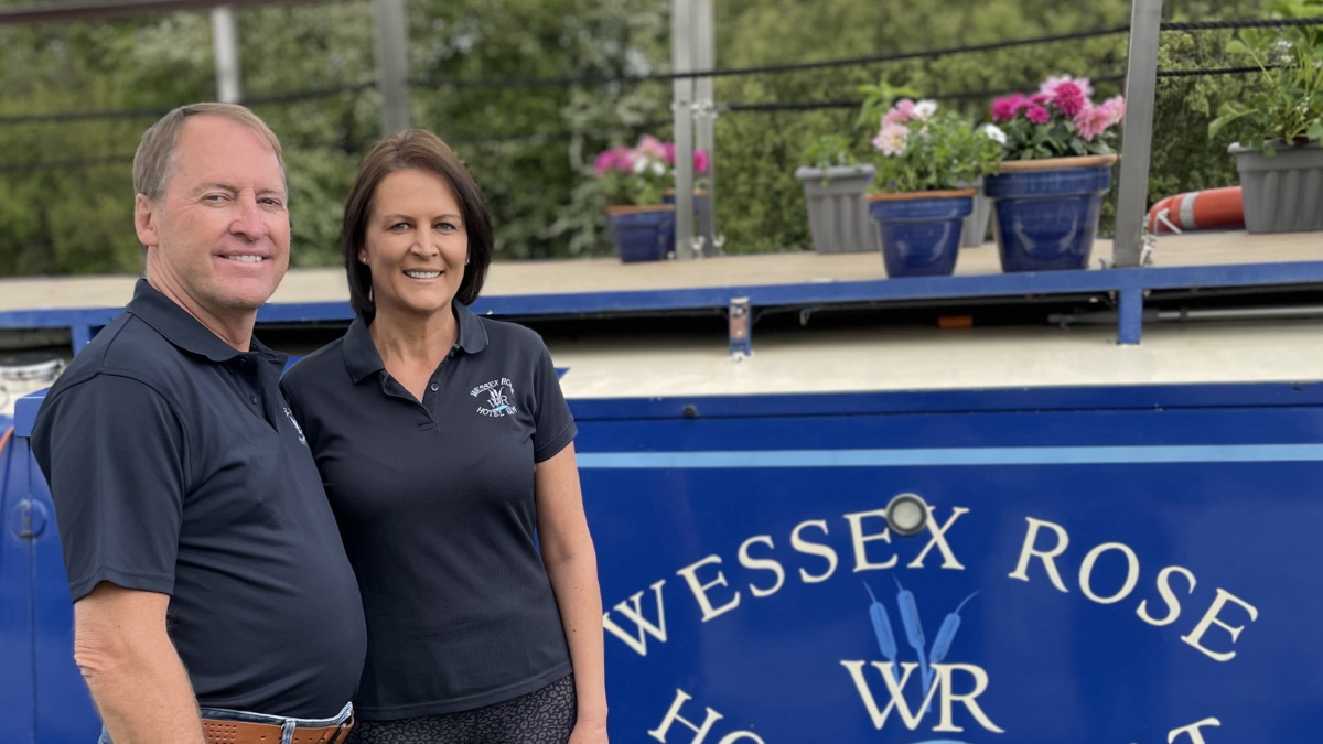 We are pleased to introduce the new owners of the Wessex Rose, Roland and Steph. A passion for boating and background in professional catering have prepared them well for their new venture and they can't wait to welcome their first guests on board! #newbeginnings #boatingholidays