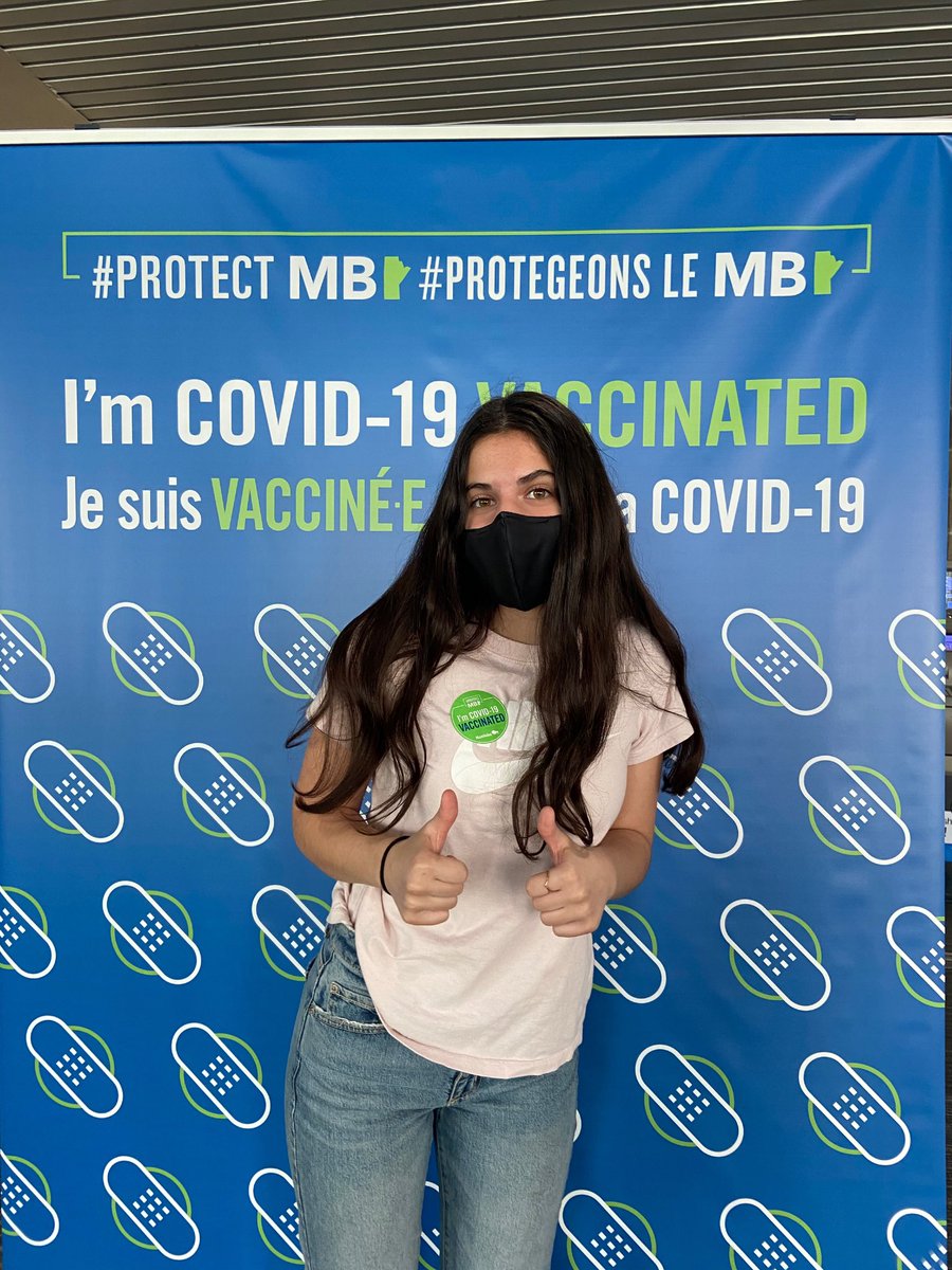 Excited to have received my first dose of the #COVID19 vaccine! One step closer to getting on the pitch with my teammates👊🏼⚽️ #ProtectMB
