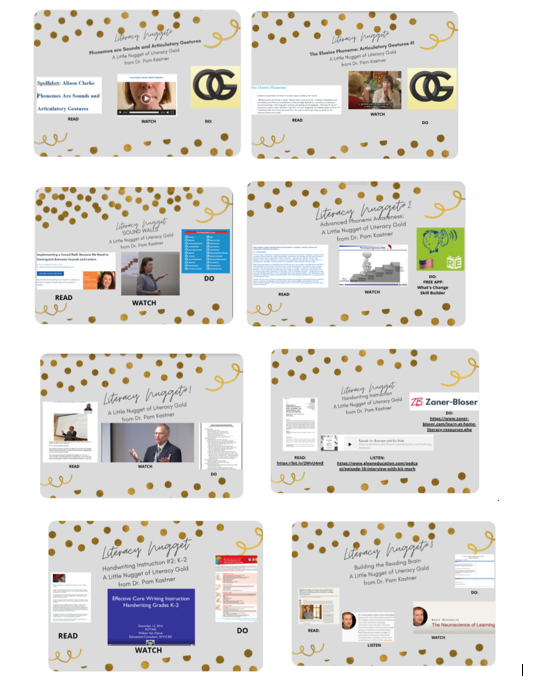 It's Wakelet Wednesday! This week it's the Literacy Nugget Wakelet! Each PD resource a bit of literacy gold! Every nugget focuses on important literacy learning &amp; follows a Read, Watch/Listen, Do format. Perfect for PLCs, team meetings,&amp; more! Access here: wke.lt/w/s/a8VJ5G
