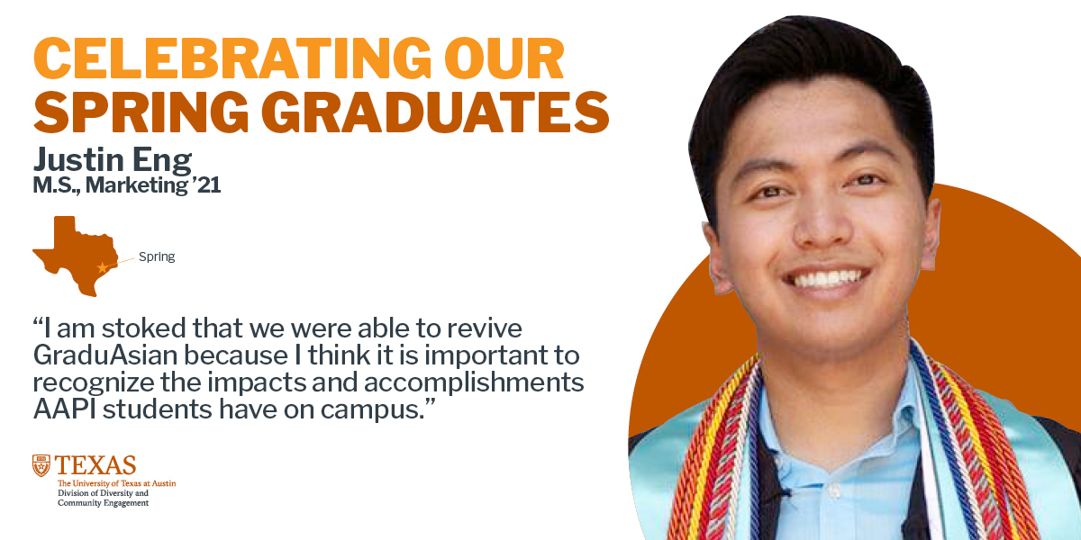 UT_DCCE's tweet image. Congrats to all our #utfirstgengrad &amp;amp; #graduasian &amp;amp; #lavendergraduation graduates who will be celebrating their achievements tonight! Here, we are spotlighting a @UTexasMcCombs grad who helped make GraduAsian happen this year! ow.ly/LGGI50EQP4E @UTMEC