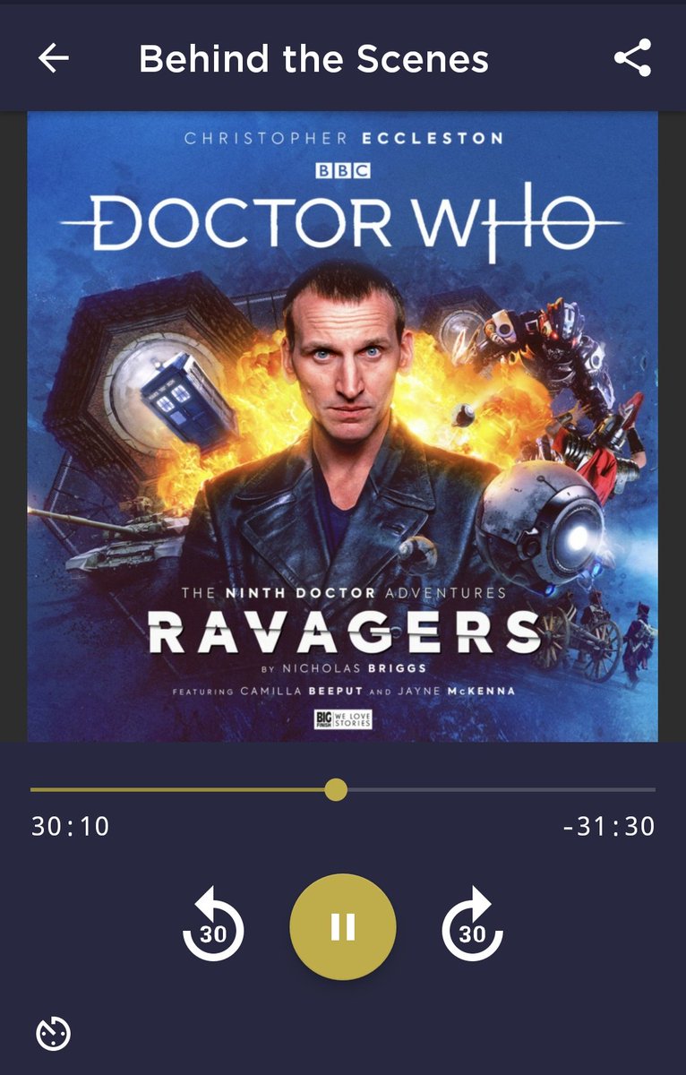 Doctor Who Ravagers
The highly anticipated 9th Doctor boxset is brilliantly realised by <a href="/BriggsNicholas/">Nicholas Briggs Loves His Cat</a>' superb story All brought to life by an amazing cast, <a href="/ThatManMeadows/">Iain Meadows</a> sound design &amp; howard carters music
Bravo <a href="/bigfinish/">Big Finish Insider</a>. Its FANTASTIC!!
9/9
bigfinish.com/releases/v/doc…