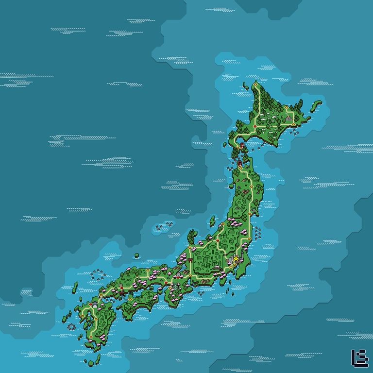 تويتر Simon Kuestenmacher على تويتر Lovely Map Of Japan In The Style Of Super Mario World Source T Co 8mccsssq T Co Cxviwleqjo