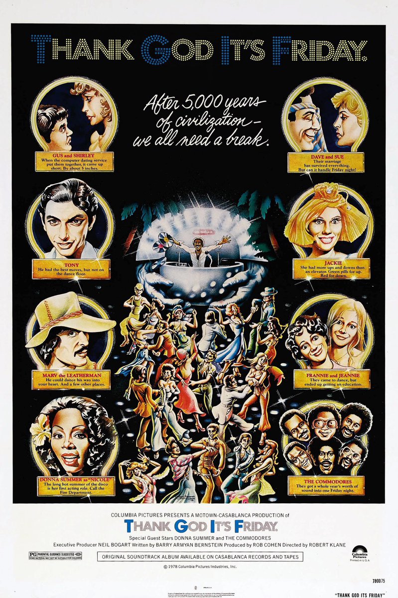 FilmNewsNos's tweet photo. 🎬MOVIE HISTORY: 43 years ago today, May 19, 1978, the movie ‘Thank God It’s Friday’ opened in theaters!

#JeffGoldblum #DebraWinger #DonnaSummer #DeWayneJessie #RayVitte #ValerieLandsburg #TerriNunn #PaulJabara #JohnFriedrich #MarkLonow #AndreaHoward #MaryaSmall #TheCommodores https://t.co/pTzkX6rowa