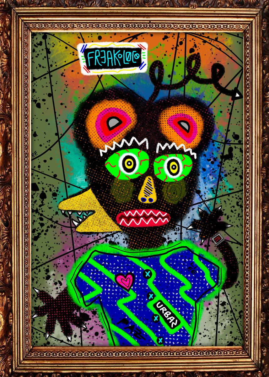 TUM TUM! 🇧🇷🇧🇷🇧🇷
FREANKONANDO! IS HERE.
🔴🟠🟡🟢

I'm very happy and proud to have this AMAZING FREAKOLOCO! made by the Brazilian artist, <a href="/ffragoso/">Fernando Fragoso</a>  as a tribute to FREAKOLOCOS! 

<a href="/opensea/">OpenSea</a> 
opensea.io/assets/0x495f9…

<a href="/tryShowtime/">Showtime is now @Showtime_xyz</a> 
tryshowtime.com/t/0x495f947276…

#NFTs #nftcollectors