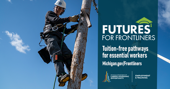 Looking forward #OaklandCounty: The Futures for Frontliners State of #Michigan Program offers free tuition for essential workers.  @OaklandMIWorks @MichiganLEO 
Learn more: Michigan.gov/Frontliners
#OaklandTogether #OCSOTC21