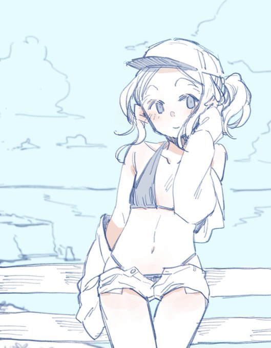 普段の同級生からは想像できないグラビア姿に男子ズの情動が湧き上がる…!!😌 #ちびっこちゃん朝活 