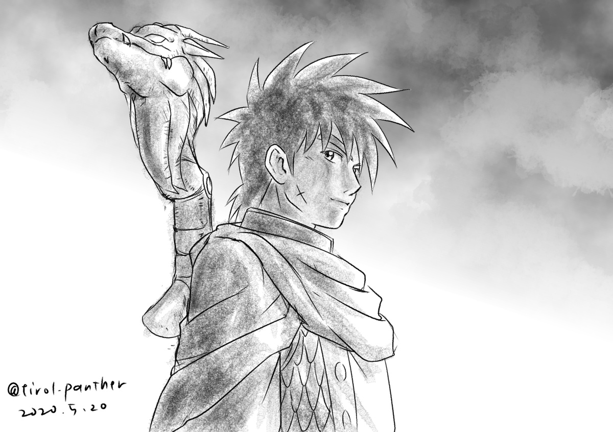 チロル 真魔剛竜剣を背中にしょってるちょっと成長したダイだと こんな感じ えんぴつだと早くかけていいな ダイ大イラスト T Co Zpfudwpiz7 Twitter