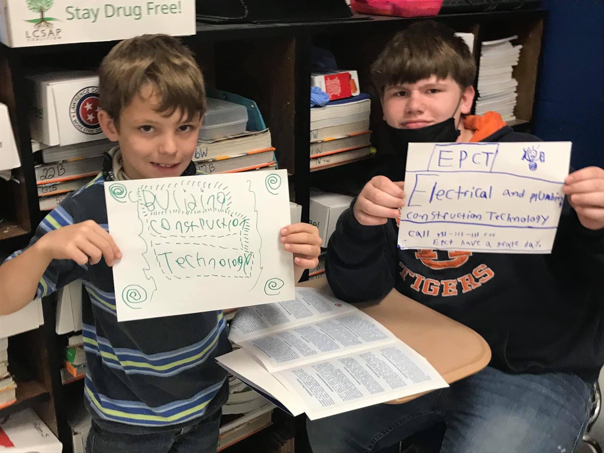 ryanegly's tweet photo. “What would you study at a TCAT?”

That was the question we asked 5th graders across the county as part of our Work Ethics Distinction JUNIOR program! Check out a few of the responses from the kids at South Lawrence Elementary. #WorkEthicsMatter #HigherEd 
@CollegeSystemTN https://t.co/EWRVTmlhQa