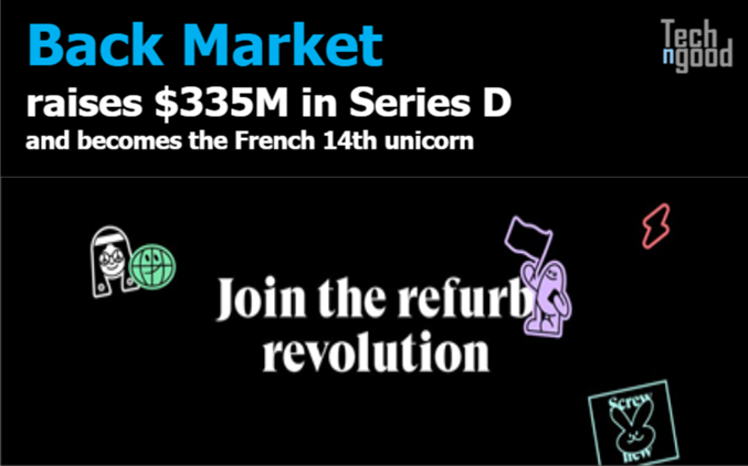 TechnGood (@techngood) on Twitter photo 🇫🇷🦄<a href="/backmarket/">Back Market</a> raises$335M in series D round led by <a href="/generalatlantic/">General Atlantic</a> and becomes the French 14th #unicorn.
For a quick overview on the company: techngood.com/back-market
For more recent rounds: techngood.com 🇫🇷🦄<a href="/backmarket/">Back Market</a> raises$335M in series D round led by <a href="/generalatlantic/">General Atlantic</a> and becomes the French 14th #unicorn.
For a quick overview on the company: techngood.com/back-market
For more recent rounds: techngood.com