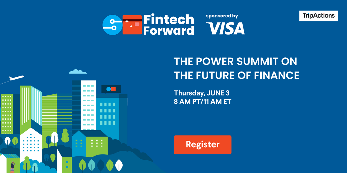 Navan's tweet photo. Join @TripActions at Fintech Forward, sponsored by 
@Visa, where we explore:

• Predictions on the future of payments
• A 20/20 look back at how COVID accelerated digitization
• How to budget and plan in times of uncertainty

Sign up: https://t.co/gcJV5EH5do https://t.co/5f9ym0IQEj