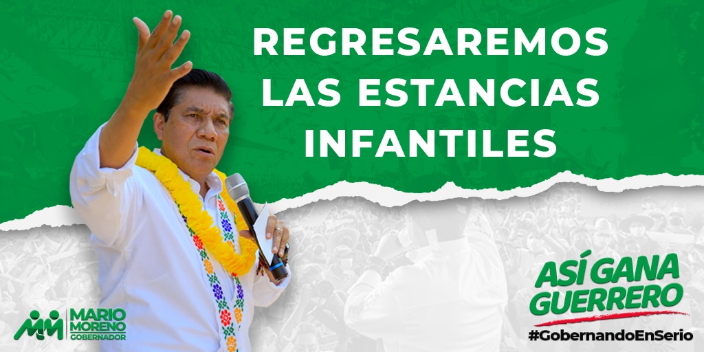 Con #MarioGobernador vamos a regresar las estancias infantiles, para que puedas salir a trabajar con la seguridad que tus hijas e hijos están en un lugar seguro.