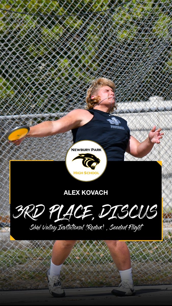 velocityfueled's tweet photo. Congrats to multi-sport athlete, Alex Kovach, on his 3rd place finish at The Simi Valley Invitational (Redux)! π₯π₯π₯
@NPHSTF @hurey736465 @NPPanthersONE @NPHSAthletic
#NPPanthers #NPThrows #NPFootball #NPStrong πͺπ½ https://t.co/xA5WcBmYix