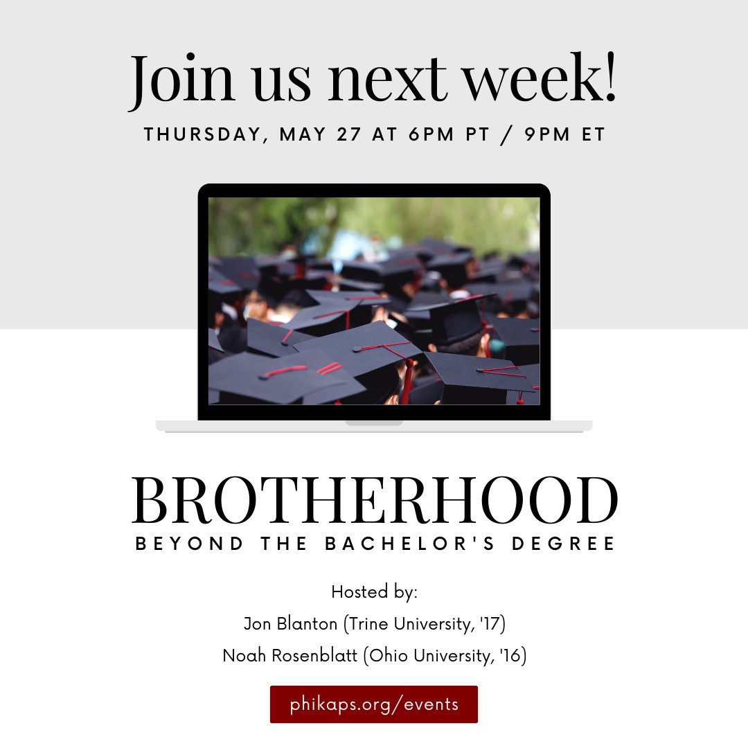 phikappatheta's tweet photo. Congratulations to the Phi Kap class of 2021! ππ¨βππ β
β
Join us next week to network with other recent graduates and learn firsthand how to jump into your next chapter! πΌπ¨βπ»πβ
β
Register now at https://t.co/1XdrkAjDi2
#phikaps #phikappatheta #networking #careers https://t.co/SHO95qyt5o
