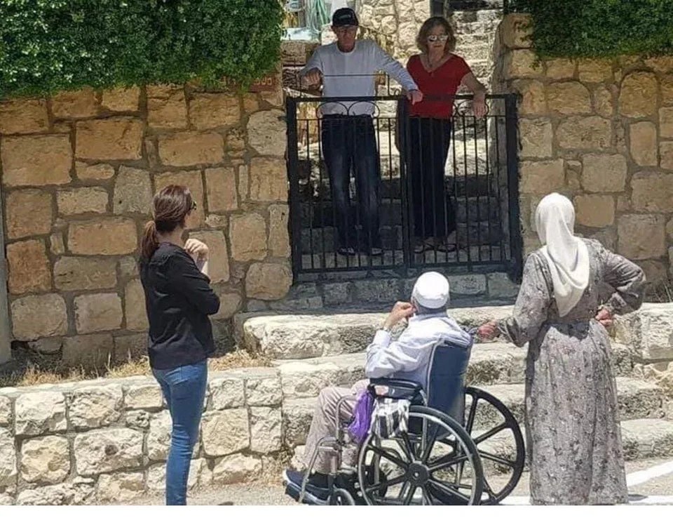 The sinister part about this image was when the Israeli couple, who are currently occupying the home, were asked how they felt seeing the Palestinian owners who were stripped of it, the woman says, "Frankly, I don’t feel anything. I am very happy. Living here is very enjoyable."