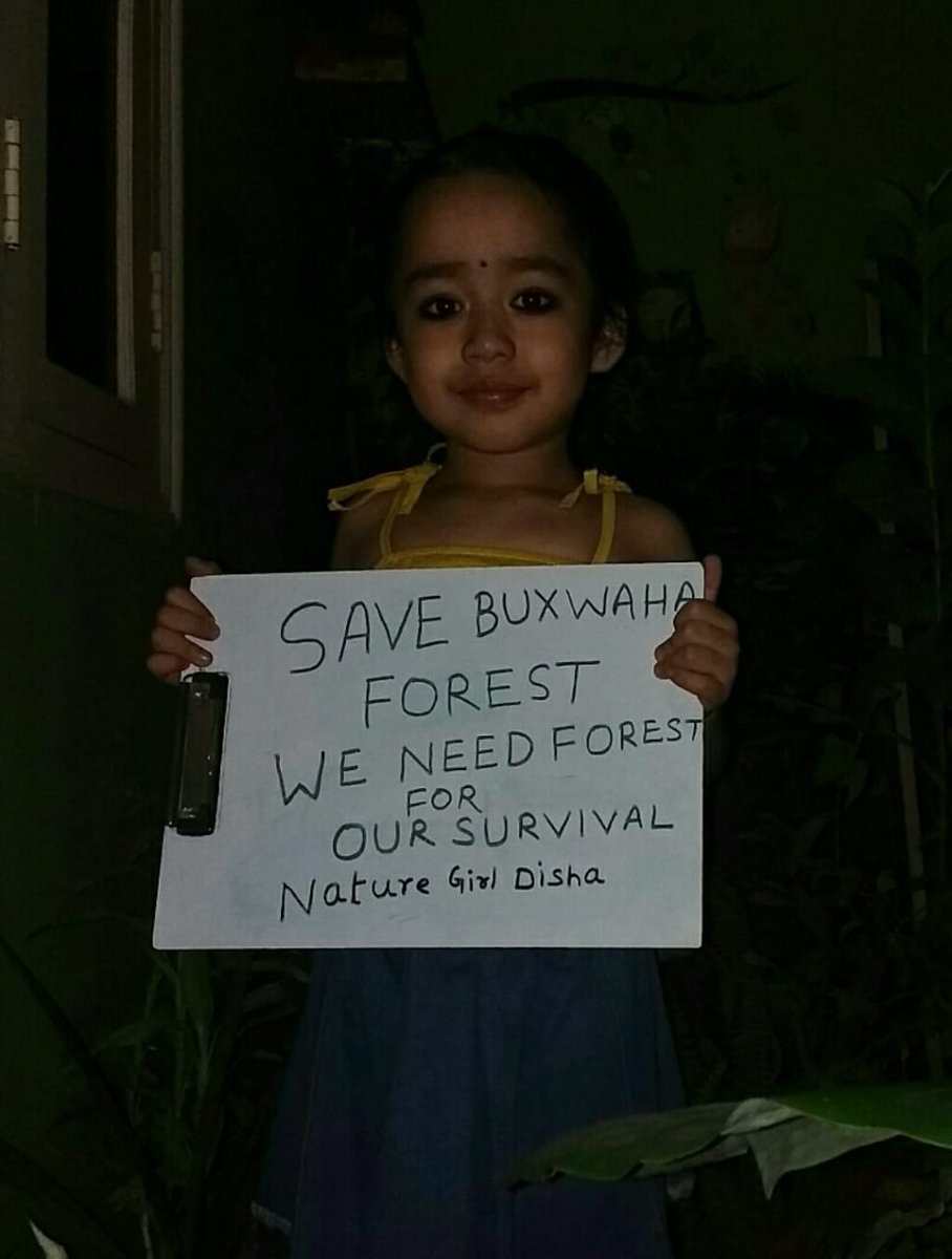 NatureGirlDisha's tweet photo. INDIA STAND WITH BUXWAHA 
#SaveBuxwahaForest
India needs OXYGEN NOT DIAMOND 
#NatureGirlDisha 
@ChouhanShivraj @moefcc @PMOIndia @narendramodi @PrakashJavdekar https://t.co/hj6qHONydn