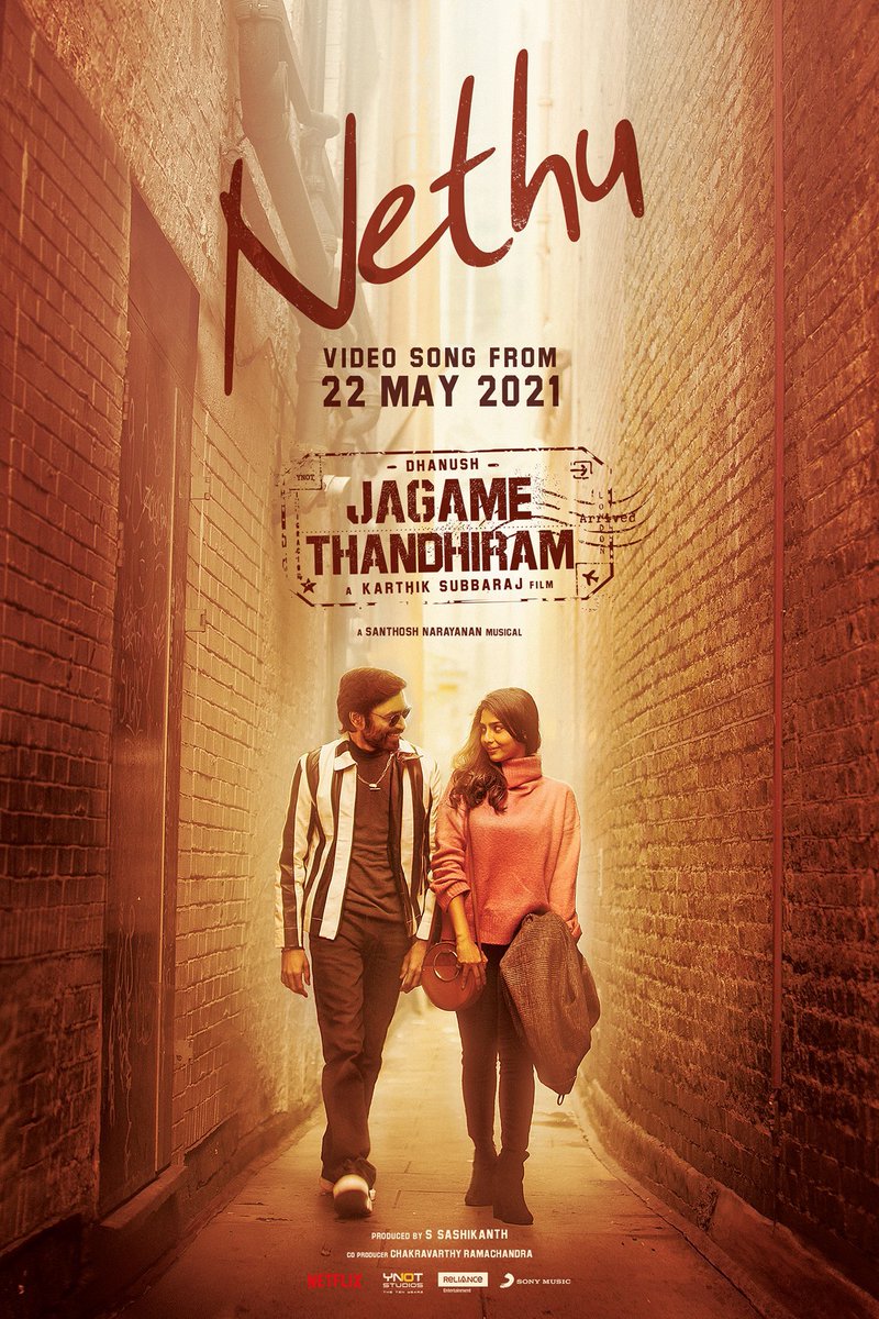Music_Santhosh's tweet photo. I am sure this will help bring a little bit of happiness to you at these testing times. Please stay safe my dear people. We will overcome this very soon! 🙏🏾 #Nethu #JagameThandhiram https://t.co/v1jMDJb7Cv