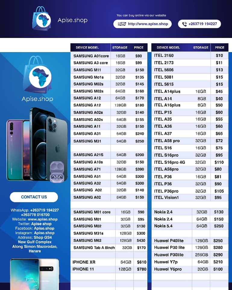 ApiseShop's tweet image. Checkout out website for all affordable phones 

apise.shop/gadgets/

#smartphones 
#iphone