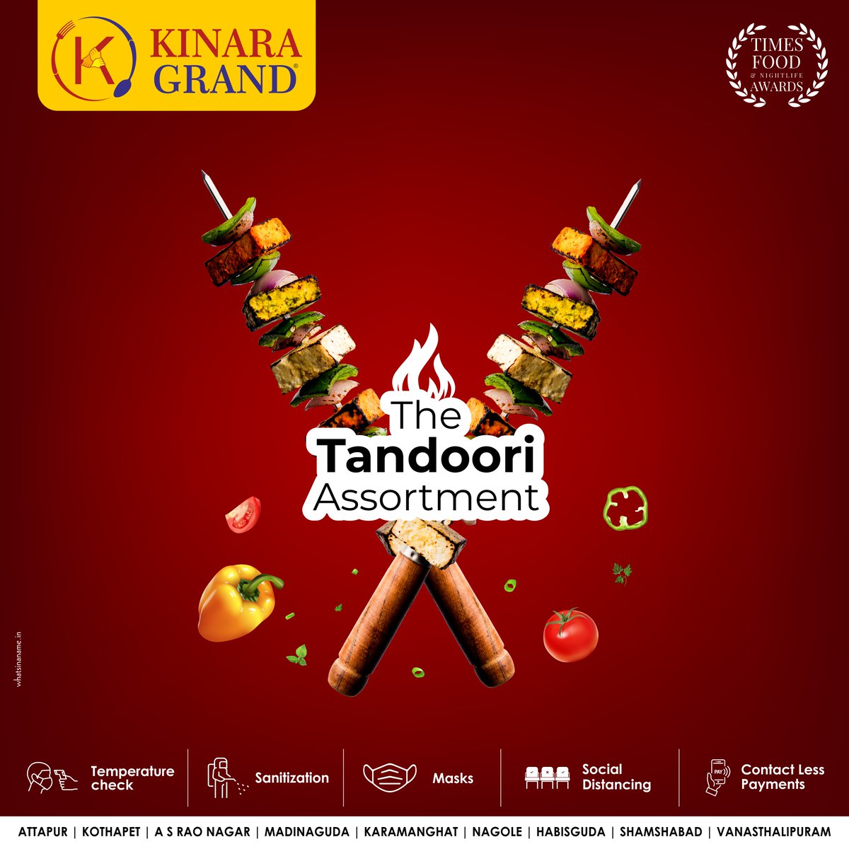KinaraGrand's tweet photo. We present a delicious assortment of vegetable kababs as your happiness and satisfaction is our priority.

Visit our website for more info: https://t.co/hZKsvBEn4q

Also visit, Instagram: https://t.co/92KzjOiBsB

#KinaraGrand #food #Cuisine #loveforfood #foodie #VeggyGoodness https://t.co/kSYnjxzaQz