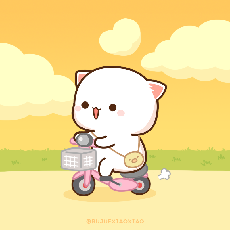 ももねこちゃんとごまくん 自転車つうきんの日だって たまには うんどう しなきゃね ももねこちゃん ねこ Biketoworkday Btwd21 T Co 65i1pss75b Twitter