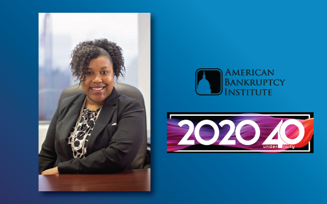 BolemanLawFirm's tweet photo. Congratulations Veronica on being named among ABI’s 2020 Class of “40 Under 40” Emerging Leaders in Insolvency Practice. #BolemanLaw #ABI  #40Under40 https://t.co/3eGfHQAU9V