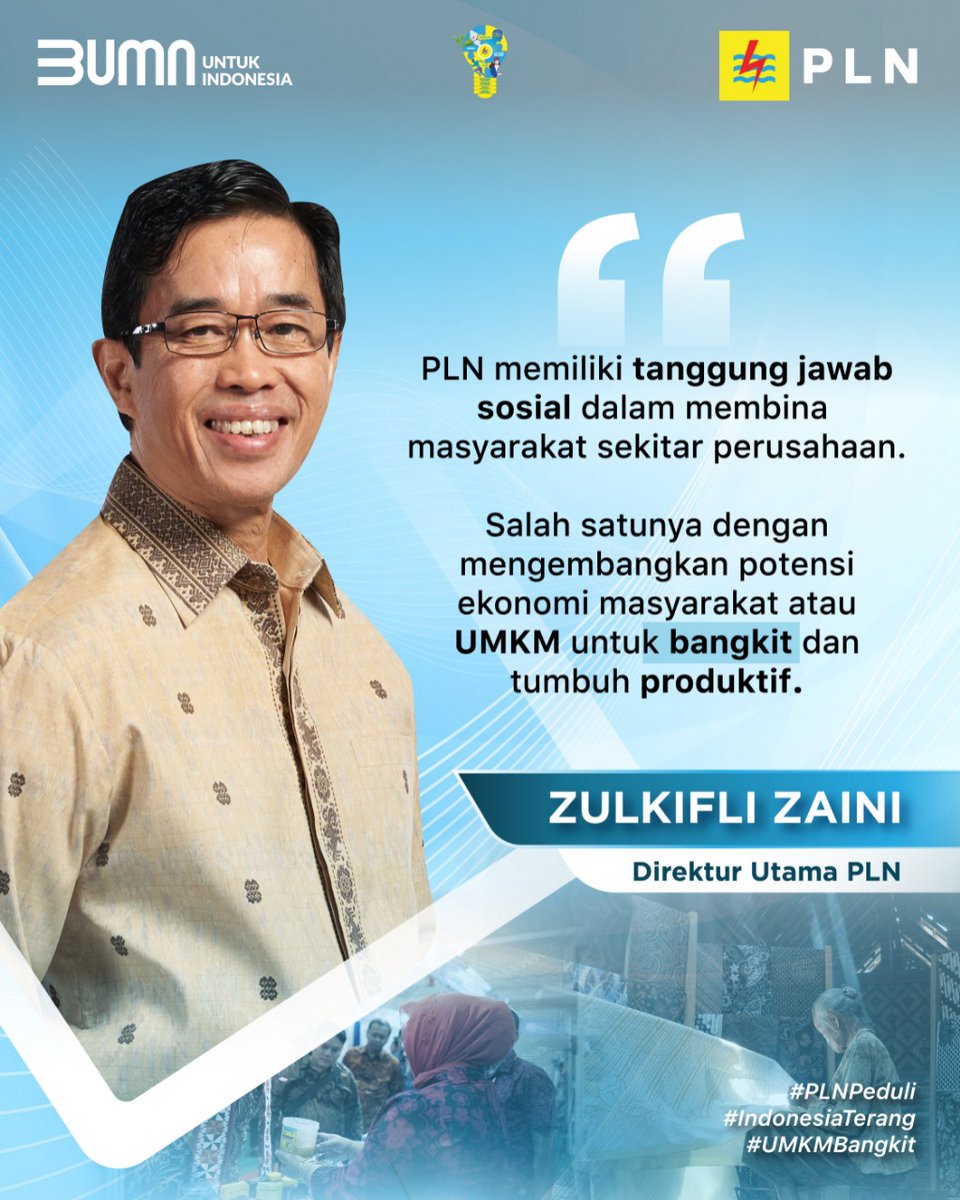 _pln_id's tweet image. Kemajuan UMKM adalah kemajuan bangsa. PLN berkomitmen  mendukung UMKM untuk bangkit dan produktif. Diantara melalui Program CSR berbasis ISO 260000 dan SDG&apos;s Tujuan Nomor 8. 

#PLNPeduli
#IndonesiaTerang
#UMKMBangkit