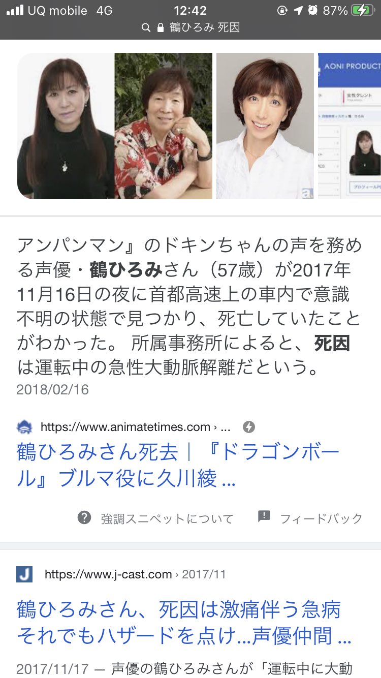 えるいー Le装備 最近だと 声優の鶴ひろみさんが運転中の急性大動脈解離で亡くなってましたね 鶴ひろみさん 57歳 が17年11月16日の夜に首都高速上の車内で意識不明の状態で見つかり 死亡していたことがわかった 所属事務所によると 死因は運転中