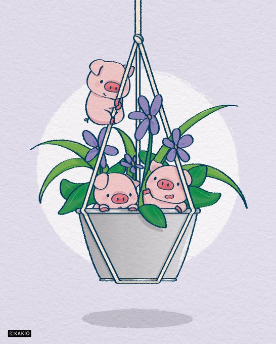 ハンギングプランターのtwitterイラスト検索結果