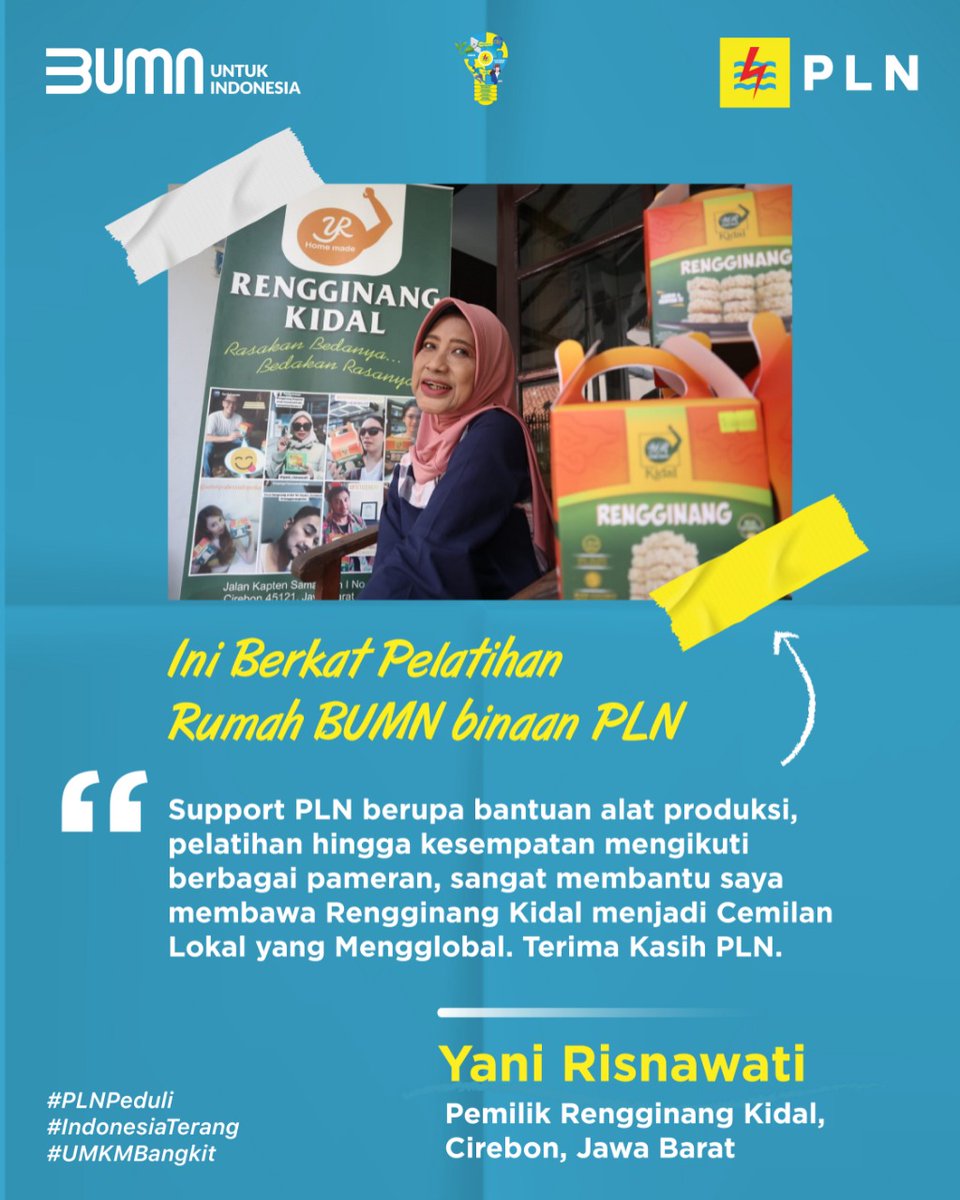_pln_id's tweet image. Inilah kisah mitra binaan UMKM PLN. Sinergi yang solid melalui Program PLN Peduli meningkatkan pendapatan dan mengembangkan pasar produk UMKM.

#PLNPeduli
#IndonesiaTerang
#UMKMBangkit