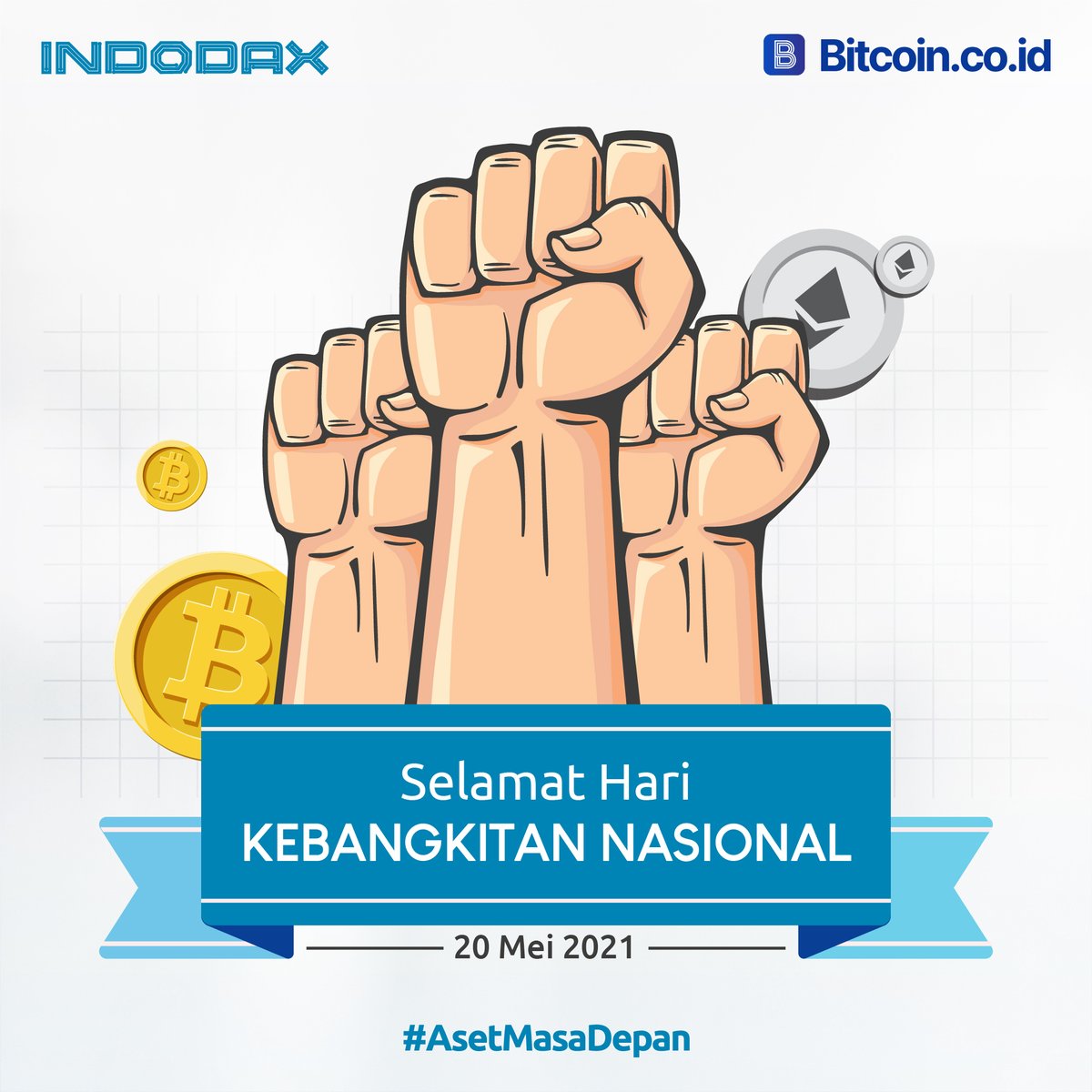 indodax's tweet photo. Selamat Memperingati Hari Kebangkitan Nasional ke-113, 20 Mei 2021

Semangat Kebangkitan Nasional mengajarkan kita untuk selalu optimis dalam menghadapi masa depan.

#indodax #asetmasadepan https://t.co/JOzlaWAFm7