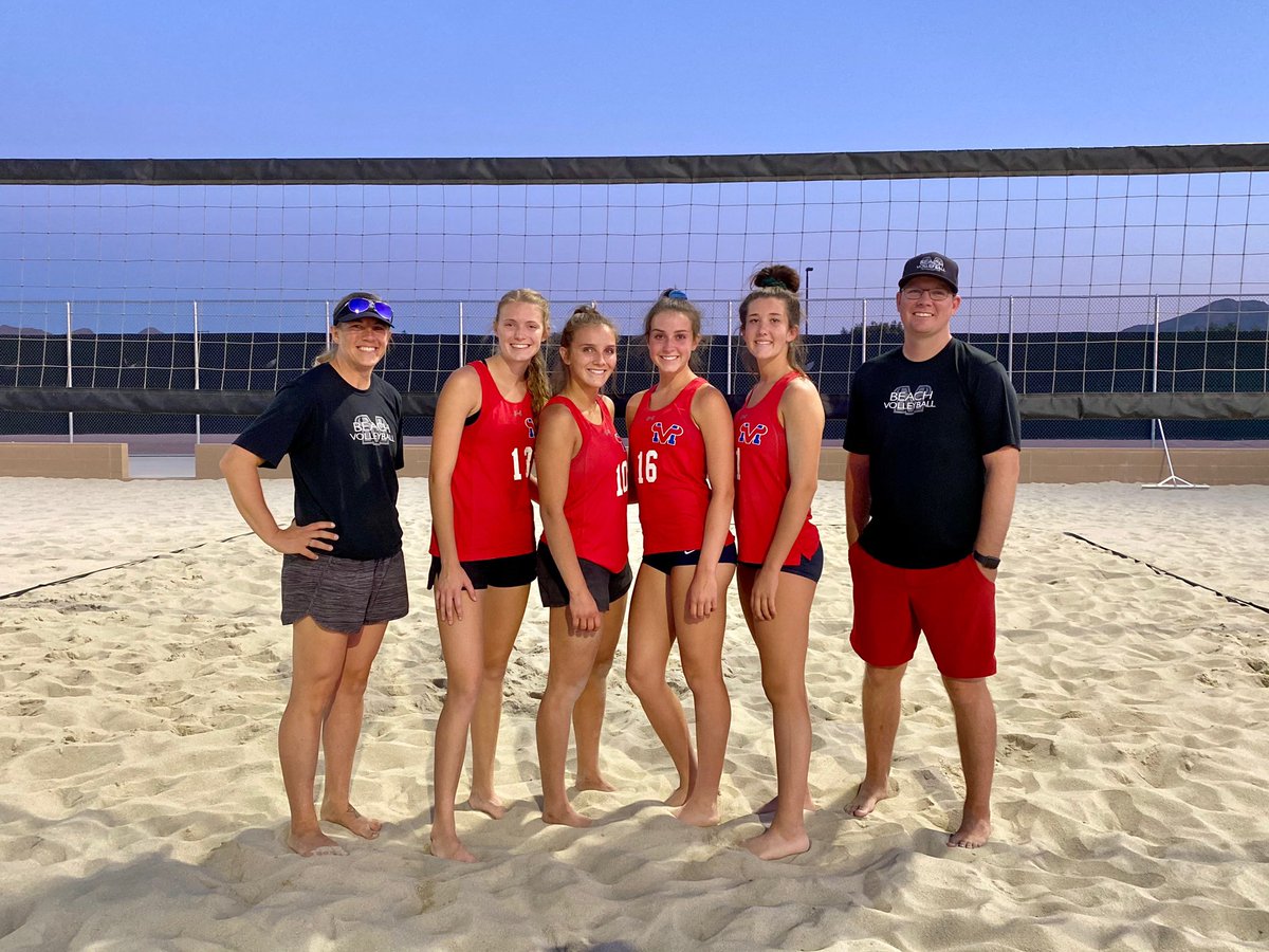 MVT sand volleyball pairs did not advance in the State tournament tonight, but they did make school history in qualifying. Good things ahead with Coaches Sitek and Tanner at the helm. #campusofchampions