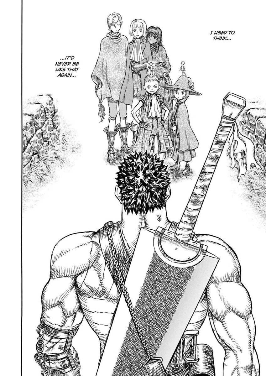 Wire4D's tweet image. Berserk was the first adult comic I read. Not because it was "edgy", but truly mature. Tackling themes like isolation, trauma, and the struggle of trusting people in spite of previous betrayal. 

Rest in peace Kentaro Miura. 
Gone, but will never be forgotten.