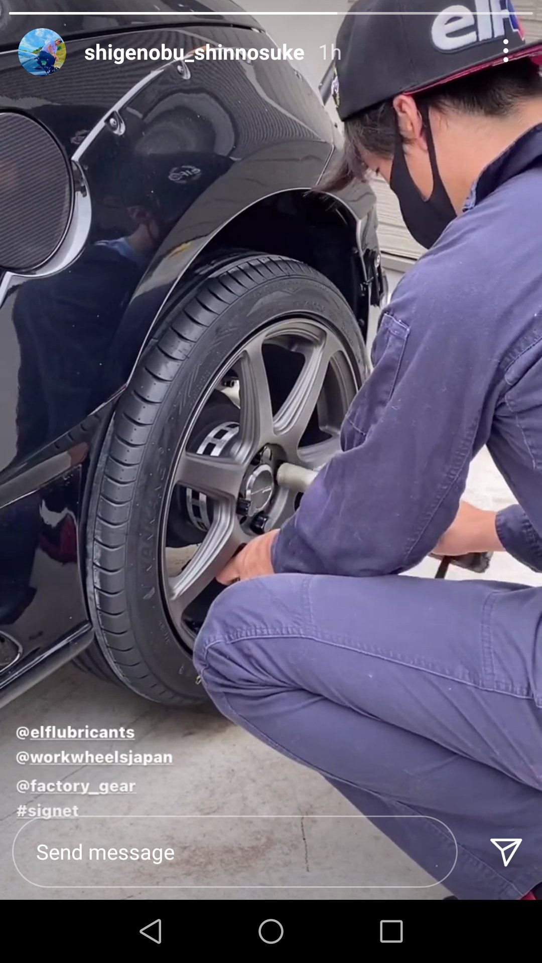 ぽむ 22 33 10 巨人の重信慎之介選手は車が好きなんですけど この前私の好きな松原聖弥選手の車修理してて 今日はインスタのストーリーでタイヤ交換してるw T Co Rnwjrpfbma Twitter