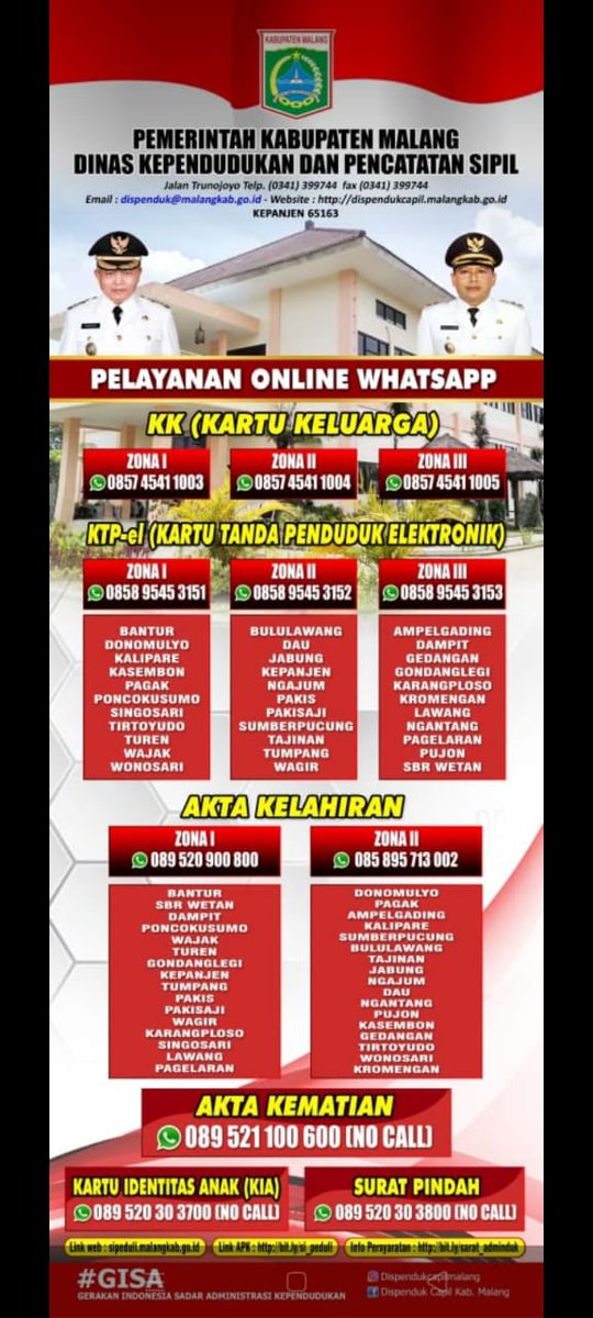 Siapa tau ada warga malang kabupaten yg butuh info ini bisa di save yak <a href="/infomalang/">Info Malang</a>