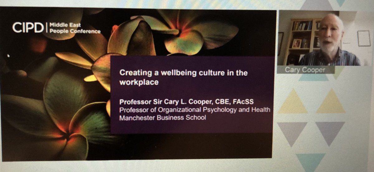 Happy #InternationalHRDay! Another early start but listening to @ProfCaryCooper’s energy on wellbeing is better than coffee! #wellbeing #HR #CIPDME