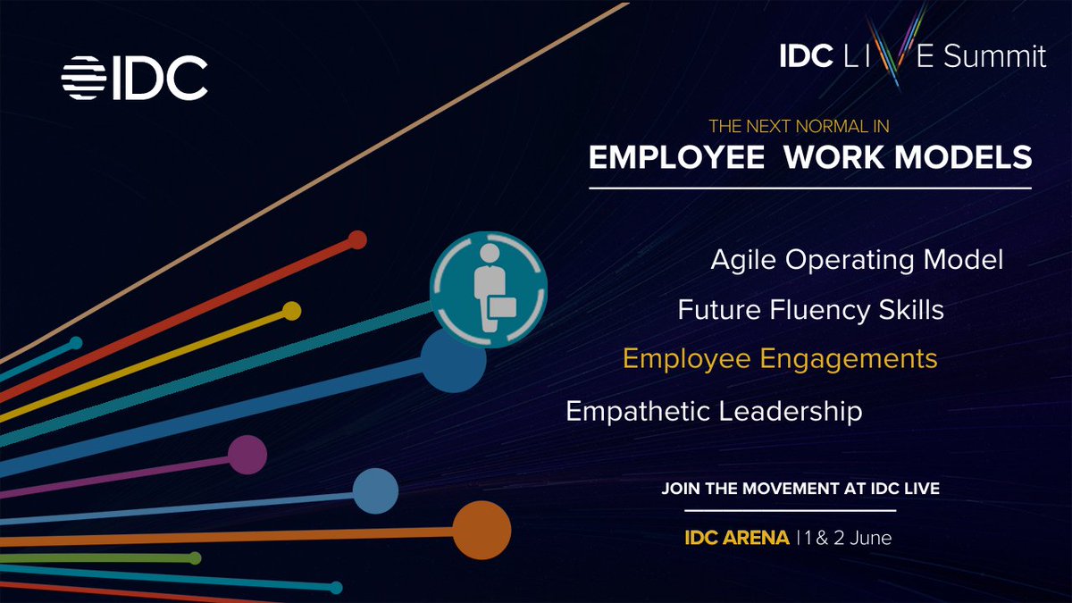 IDCNewZealand's tweet photo. The pandemic has transformed mobility & work models. How can organizations manage the challenges of #remotework conditions, hybrid work models & reskilling talent for tomorrow's success? Join the discussion at #IDCLIVE! Register here: https://t.co/Mkzk97SdB4 https://t.co/kaQb8I0DYR
