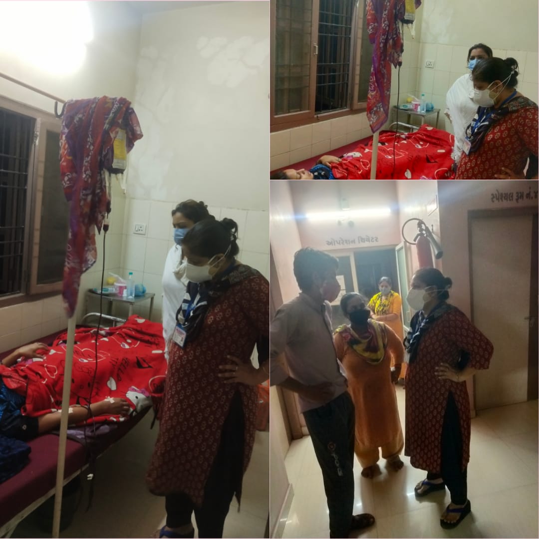 Covid positive ANC..premature delivery thayel che..11:10pm today..PNC visit..leta Anm madhapar 1 sc