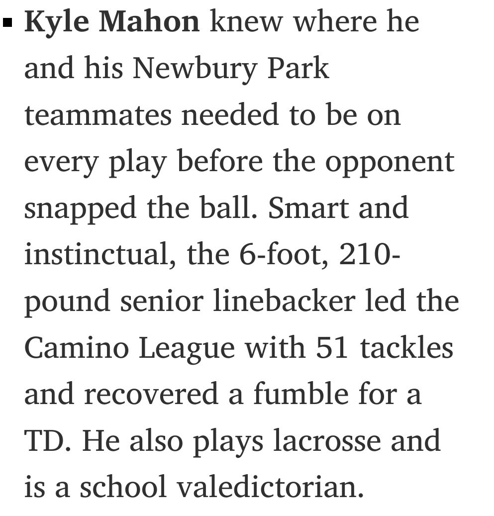 I am very honored to be named <a href="/vcstar/">Ventura County Star</a> All County First Team Defense. I am extremely thankful to all of the people who have helped me get to where I am today, both athletically and academically. <a href="/vcsjoecurley/">Joe Curley</a> <a href="/NPPanthersONE/">NEWBURY PARK FOOTBALL</a> <a href="/vcspreps/">VCS Preps</a>